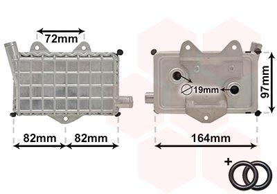 VAN WEZEL Õliradiaator,mootoriõli 30003294